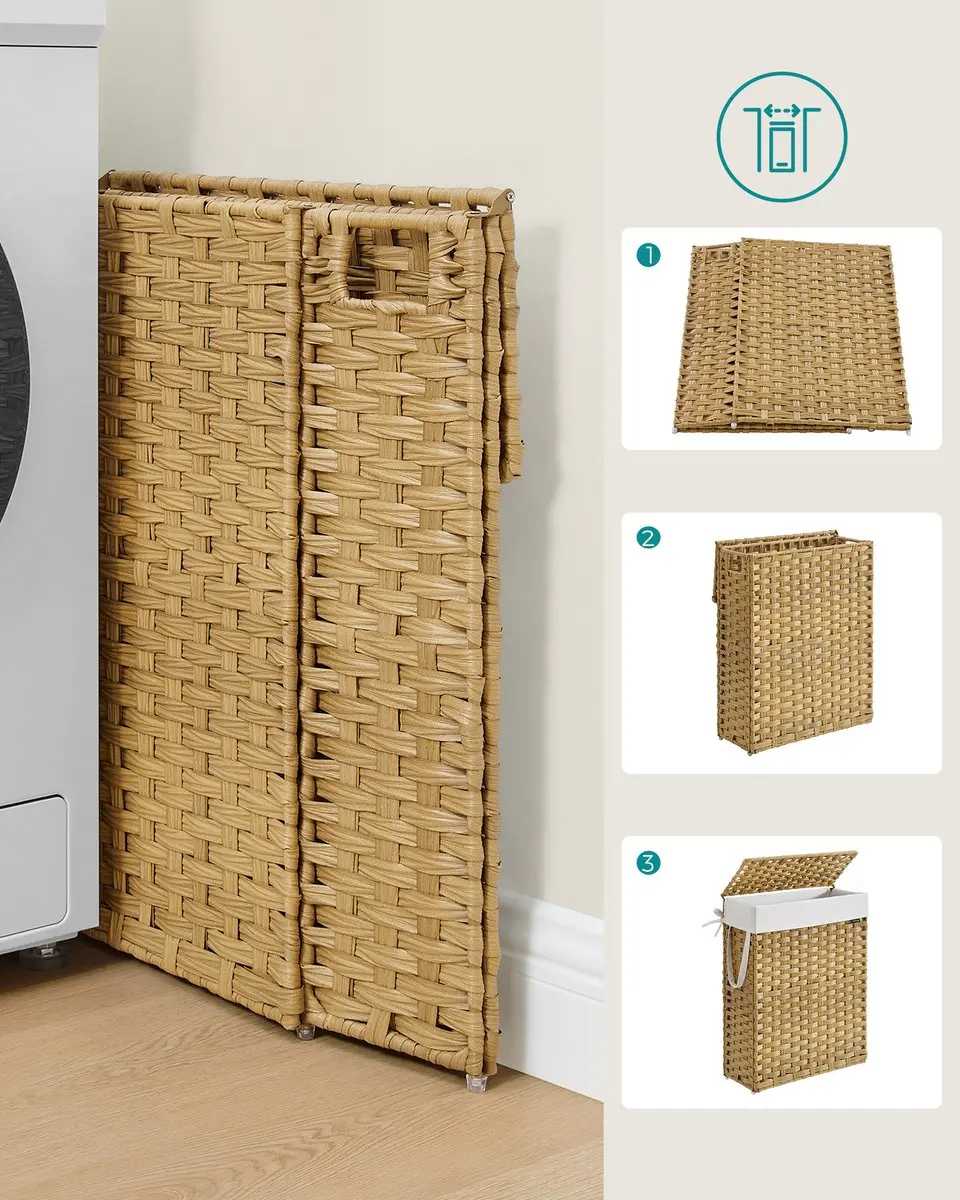 Songmics Wasmand LCB164N01 - 55L Opvouwbaar met Deksel