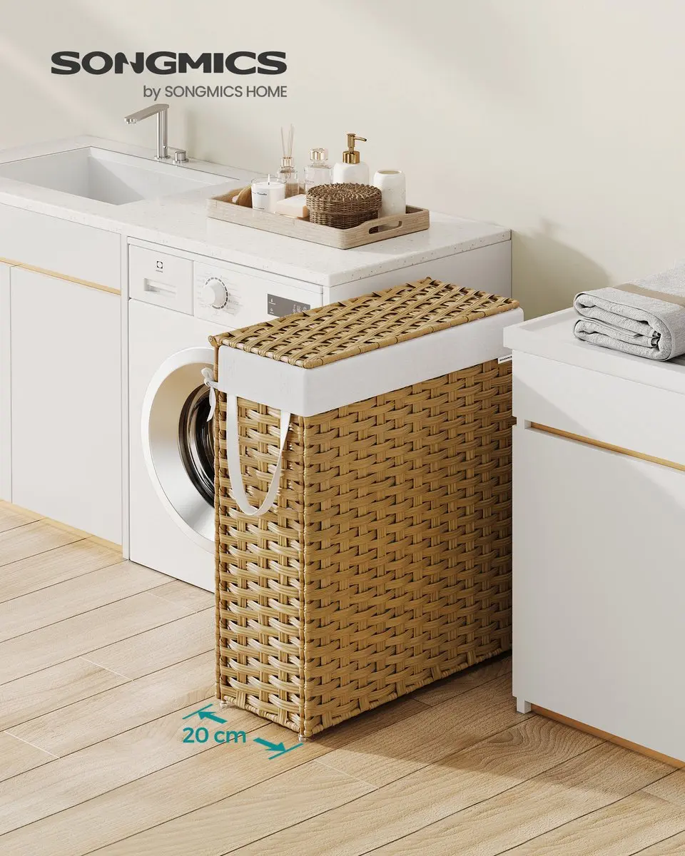 Songmics Wasmand LCB164N01 - 55L Opvouwbaar met Deksel
