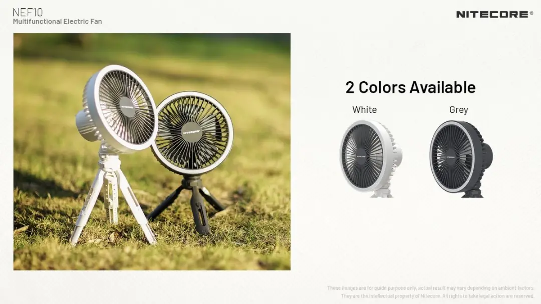 Nitecore NEF10 Elektrische Ventilator - 3 Snelheden - Wit