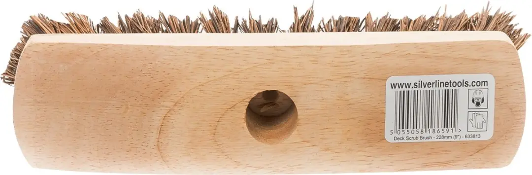 Silverline Schrobborstel Rieten Haren 228mm - Rubberhout