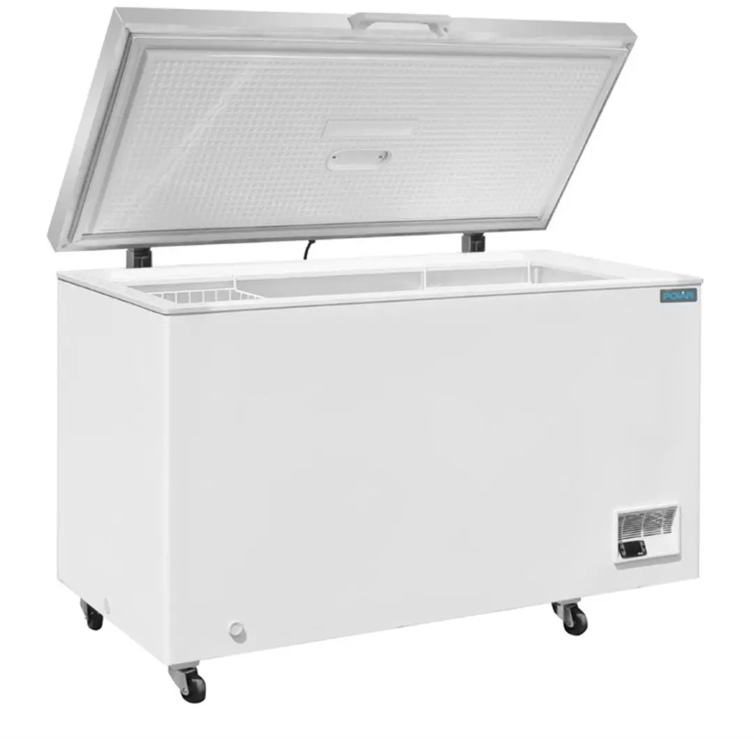 Polar GP897 Vrieskist 378L - Wit met RVS deksel