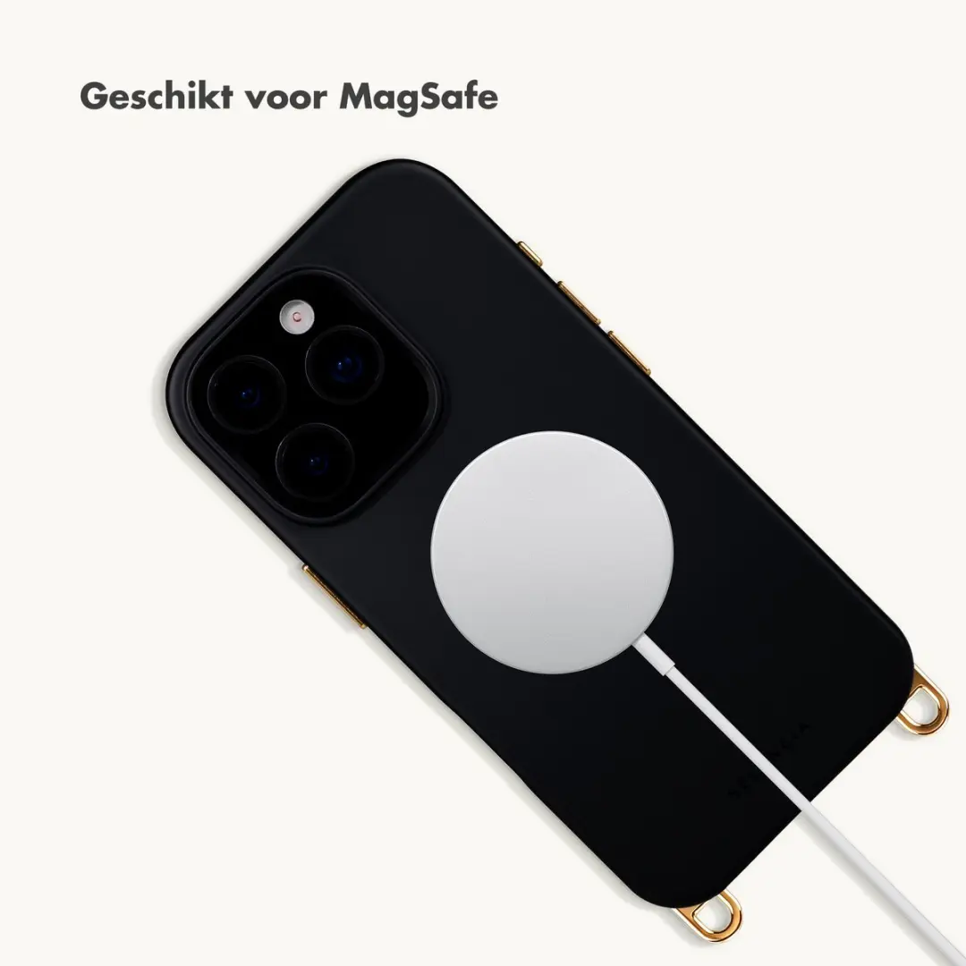 Selencia Hoesje iPhone 16 Pro Rivièra Velvet Black - MagSafe - afbeelding 6 van 6