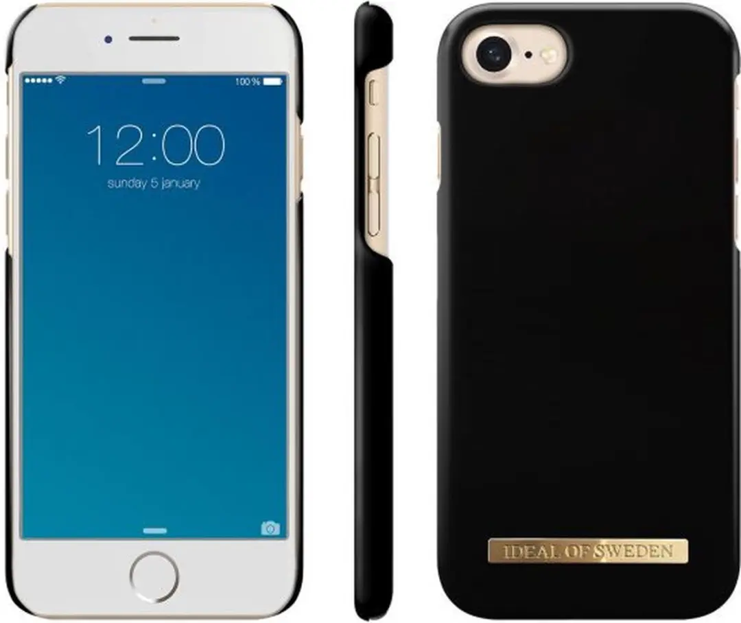 iDeal of Sweden Fashion Case iPhone 8/7/6/6s/SE - Matte Black - afbeelding 4 van 5