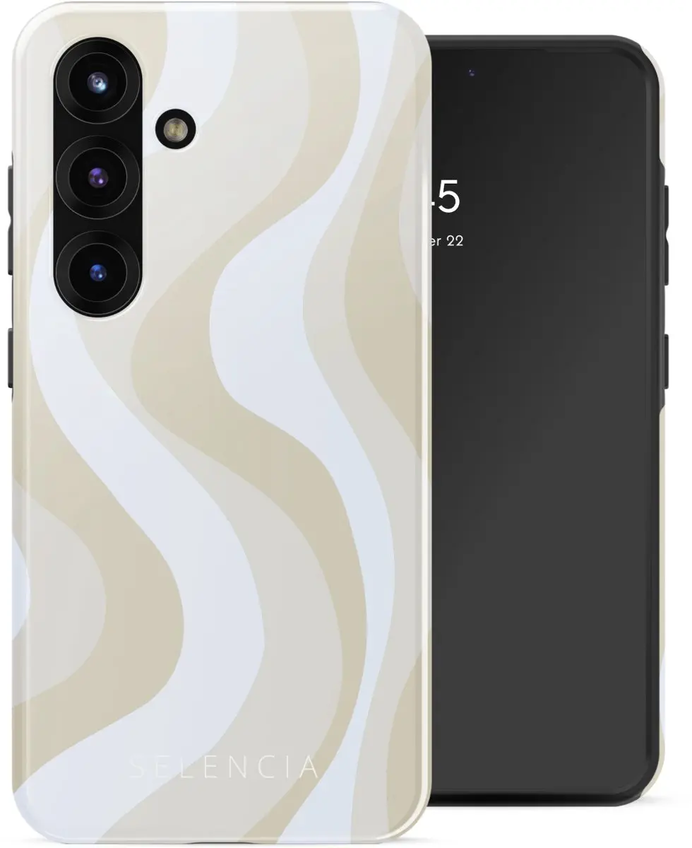 Selencia Hoesje Samsung Galaxy S25 FE Desert Waves Beige