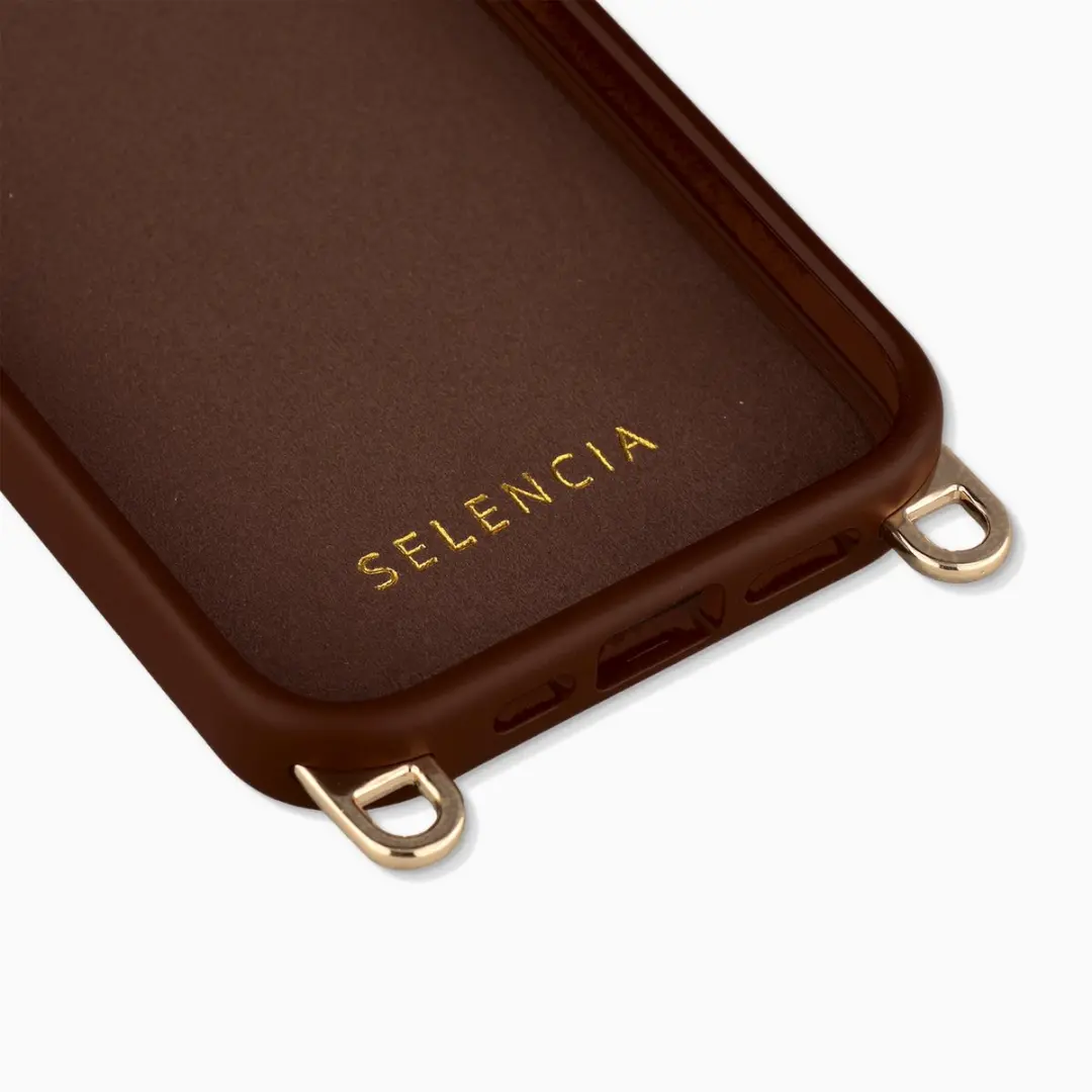 Selencia Hoesje iPhone 15 Pro Rivièra MagSafe - Choco Brown - afbeelding 6 van 6