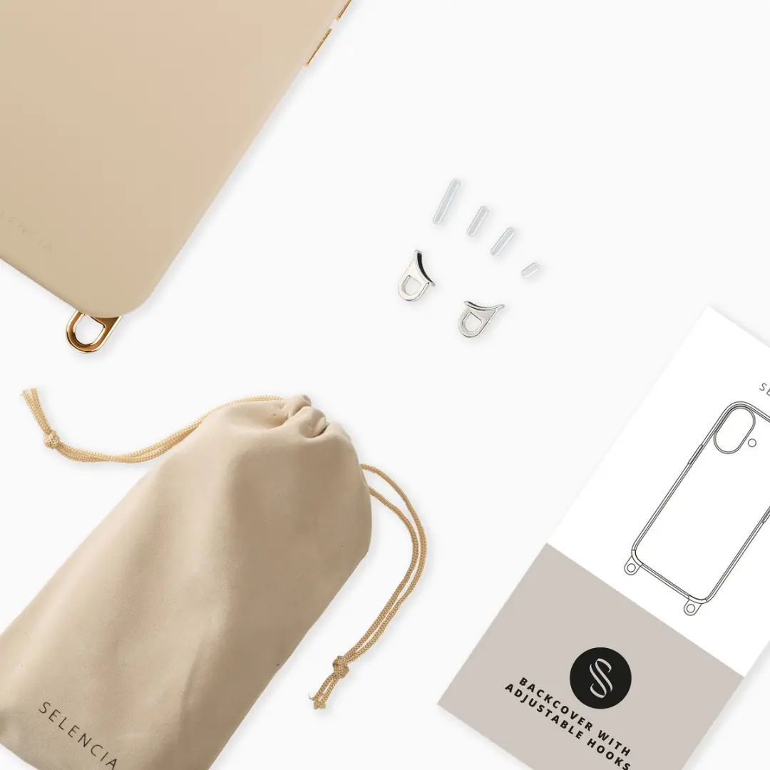 Selencia Hoesje iPhone 15 Rivièra MagSafe - Milky Latte