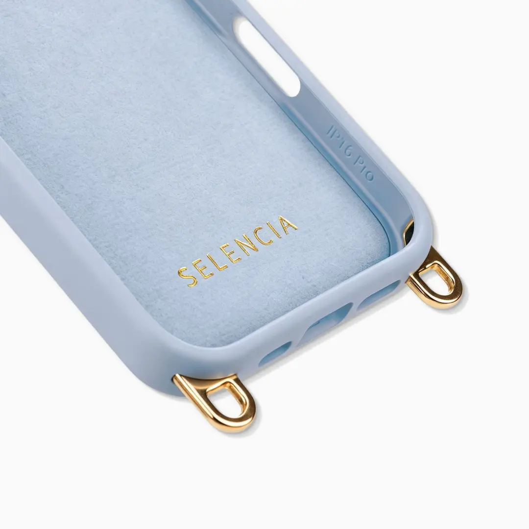 Selencia Hoesje iPhone 16 Pro Rivièra - Powder Blue - MagSafe - afbeelding 6 van 6