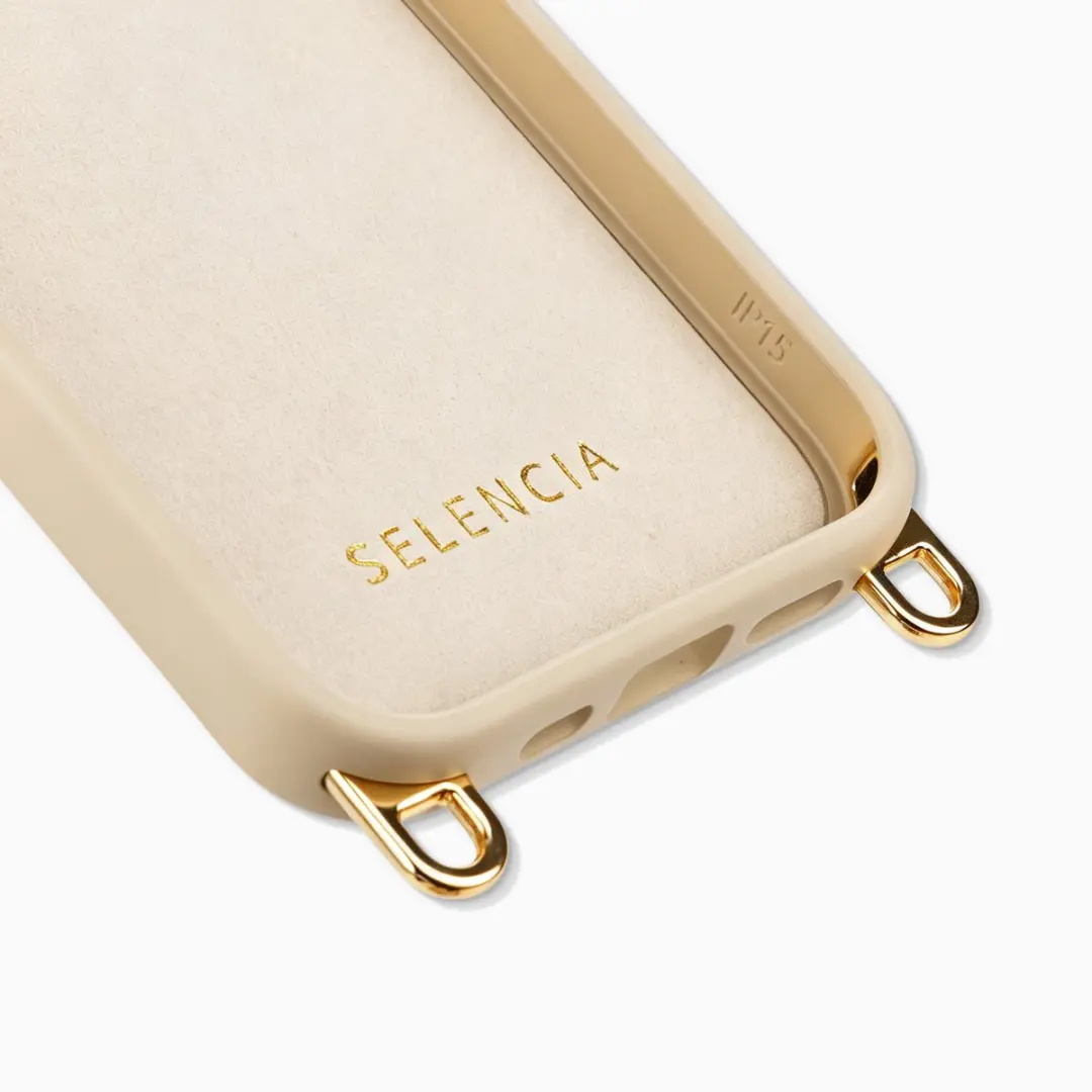 Selencia Hoesje Rivièra MagSafe iPhone 13/14 - Milky Latte - afbeelding 6 van 6