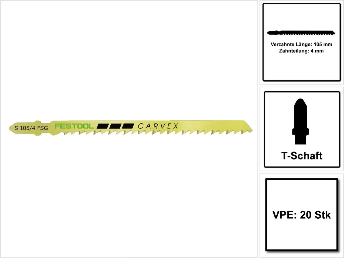 Festool Decoupeerzaagblad S 105/4 FSG 204332 - 20 Stuks