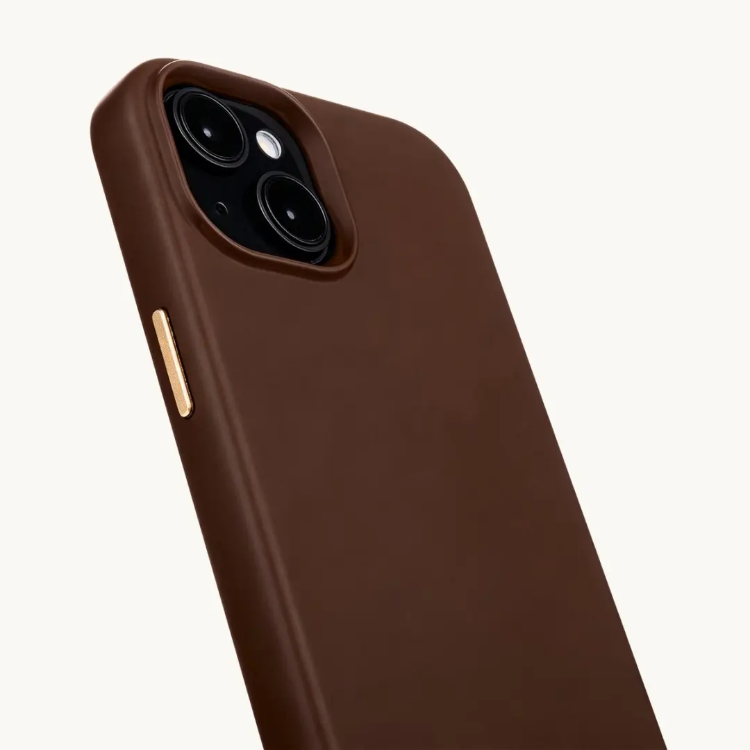 Selencia Hoesje iPhone 15 Rivièra MagSafe - Choco Brown