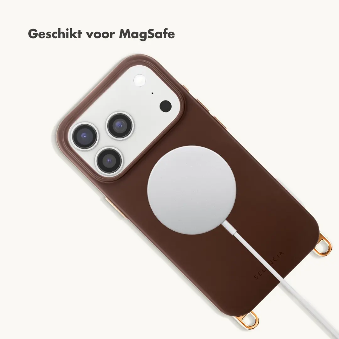 Selencia Hoesje iPhone 17 Pro MagSafe - Choco Brown - afbeelding 6 van 6