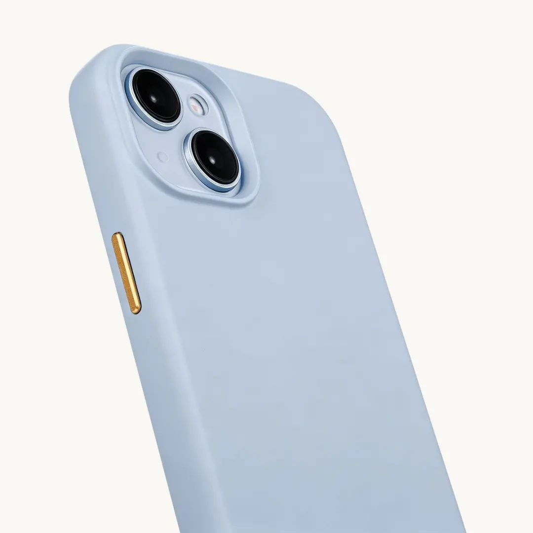 Selencia Hoesje iPhone 15 Rivièra MagSafe - Powder Blue