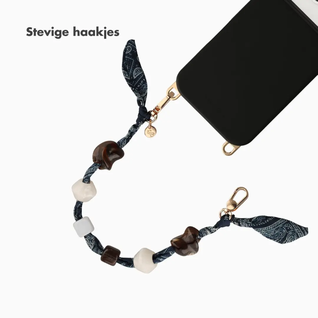 Selencia Universeel Satin Stone Telefoonkoord SH00098305 - Blauw