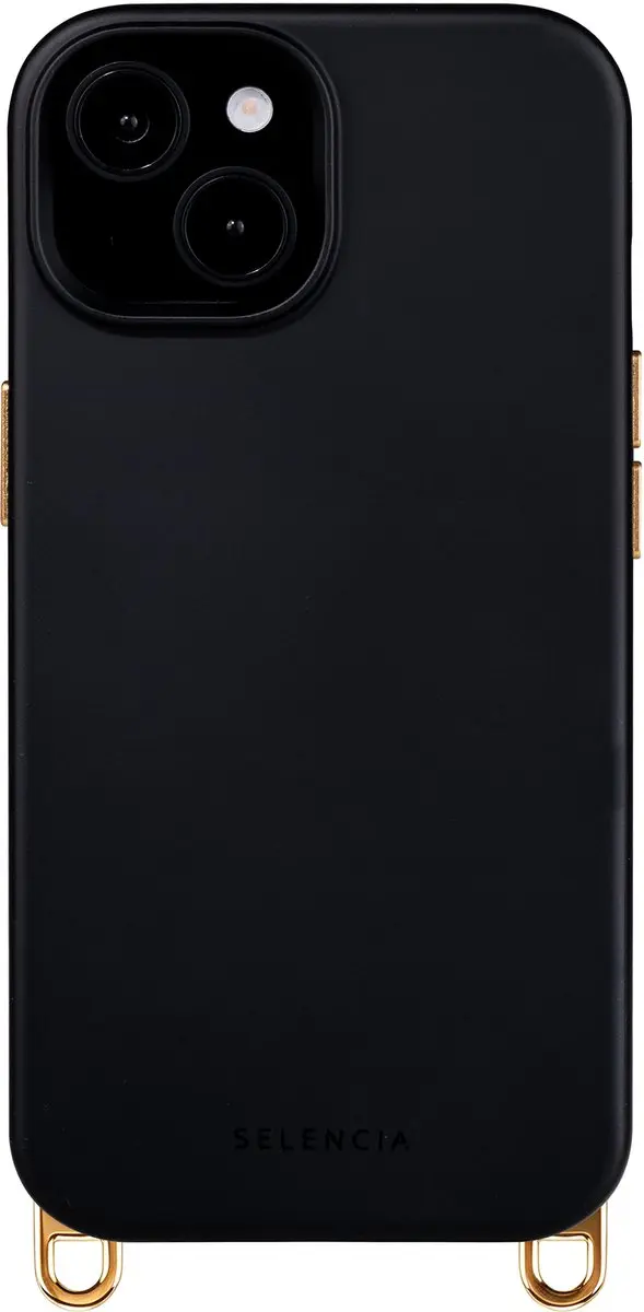 Selencia Hoesje iPhone 15 Rivièra Velvet Black