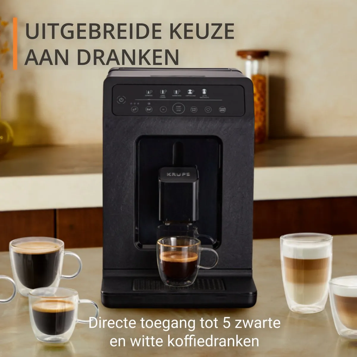 Krups Evidence Eco EA8968 Volautomatische Espressomachine - 5 Programma's - Zwart