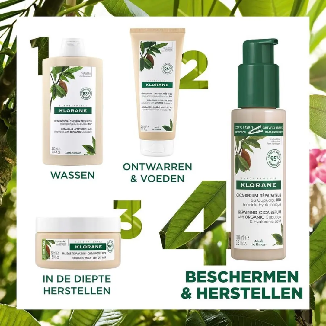 Klorane Repairing Cica-Serum 100ml - Cupuaçu & Hyaluronzuur