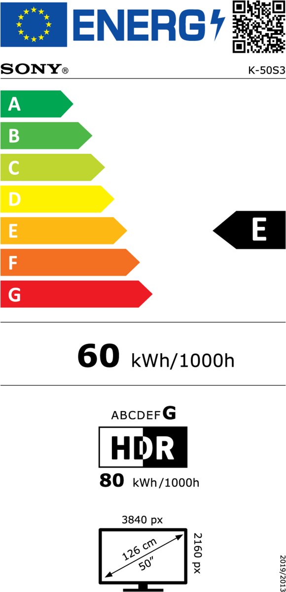 Sony Bravia 3 - 50 inch - 4K LED - 2025