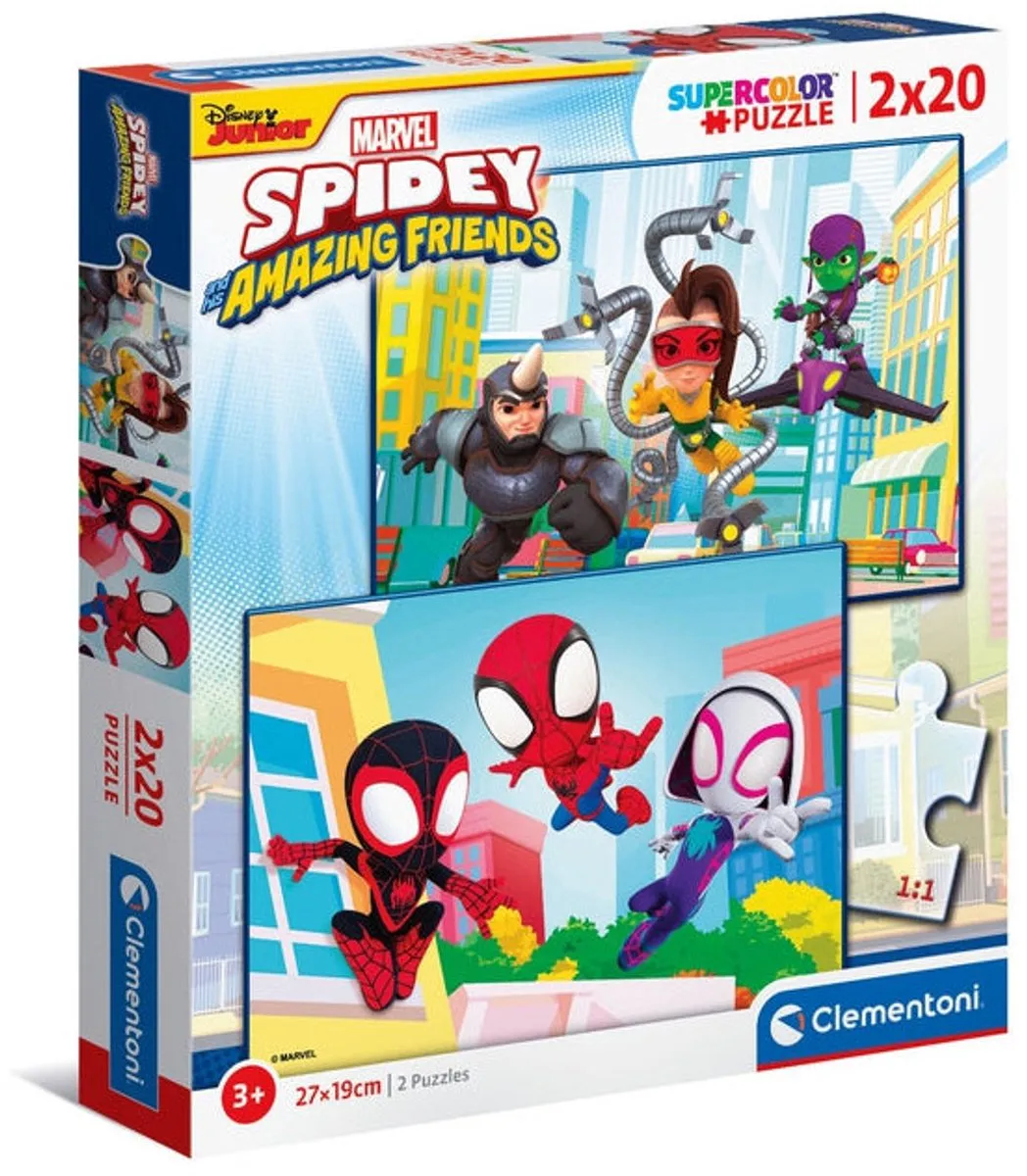 Clementoni Spidey en Zijn Geweldige Vrienden Puzzel - 40 Stuks - Veelkleurig