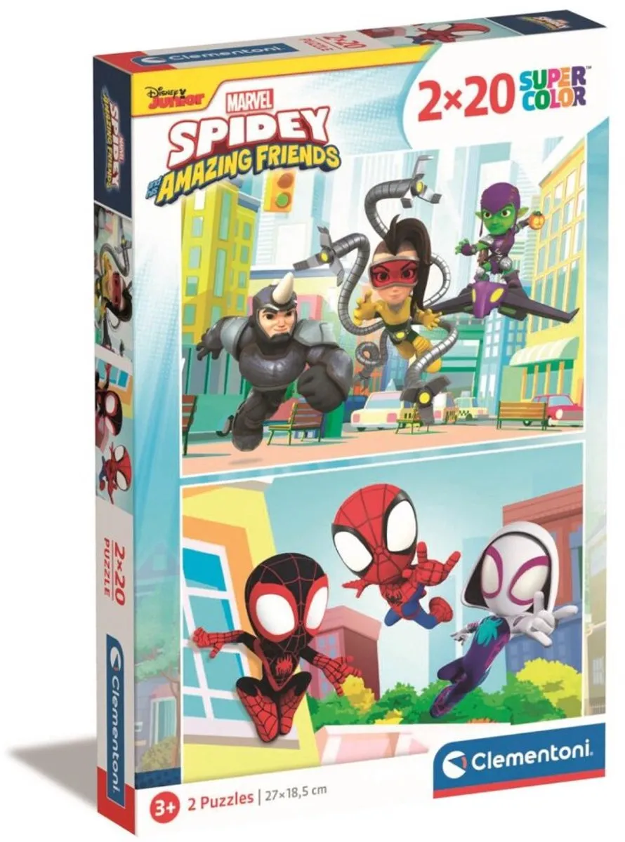 Clementoni Spidey en Zijn Geweldige Vrienden Puzzel - 40 Stuks - Veelkleurig
