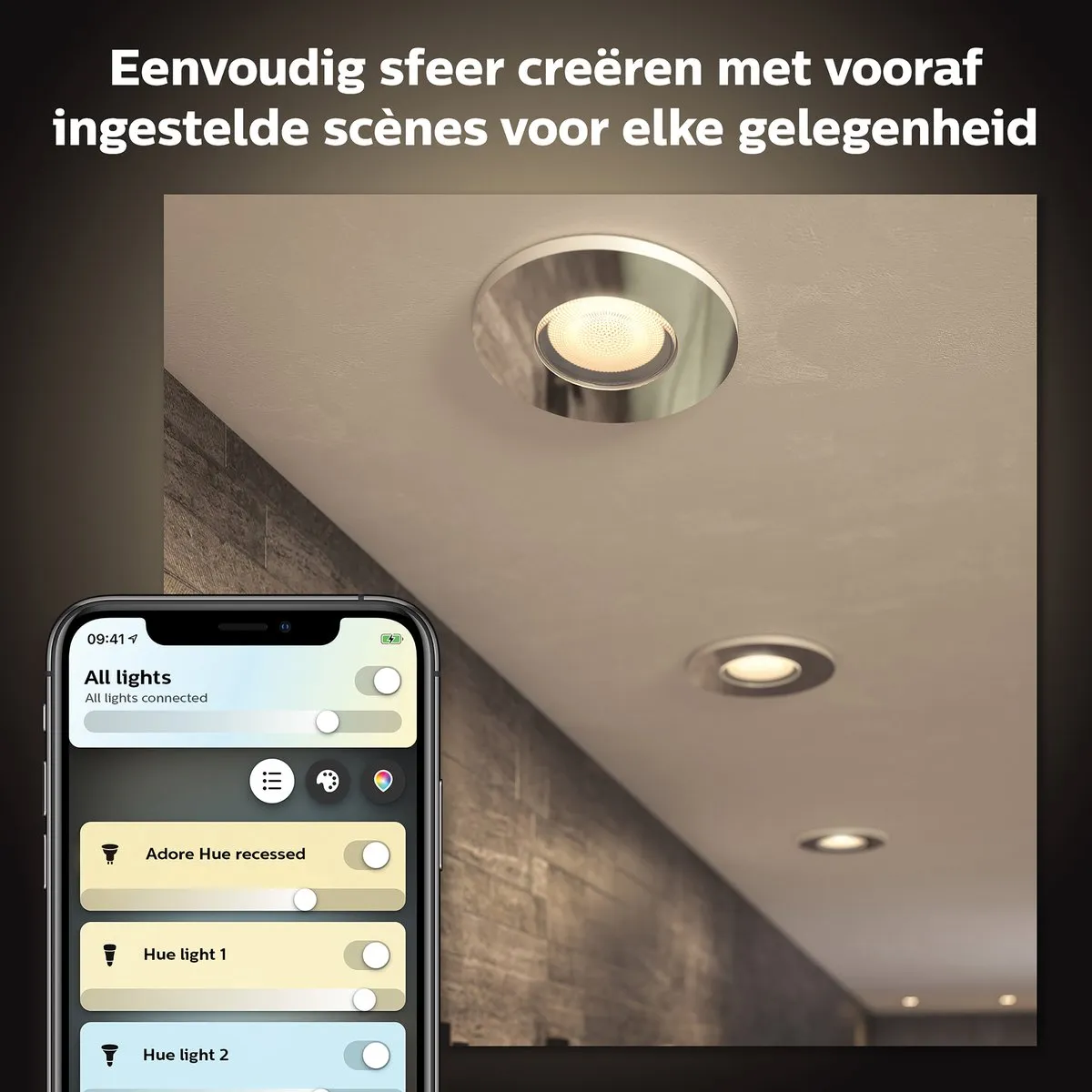 Philips Hue Adore Inbouwspot 9cm - Chroom