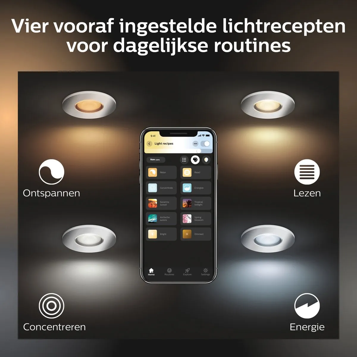 Philips Hue Adore Inbouwspot 9cm - Chroom - afbeelding 6 van 6