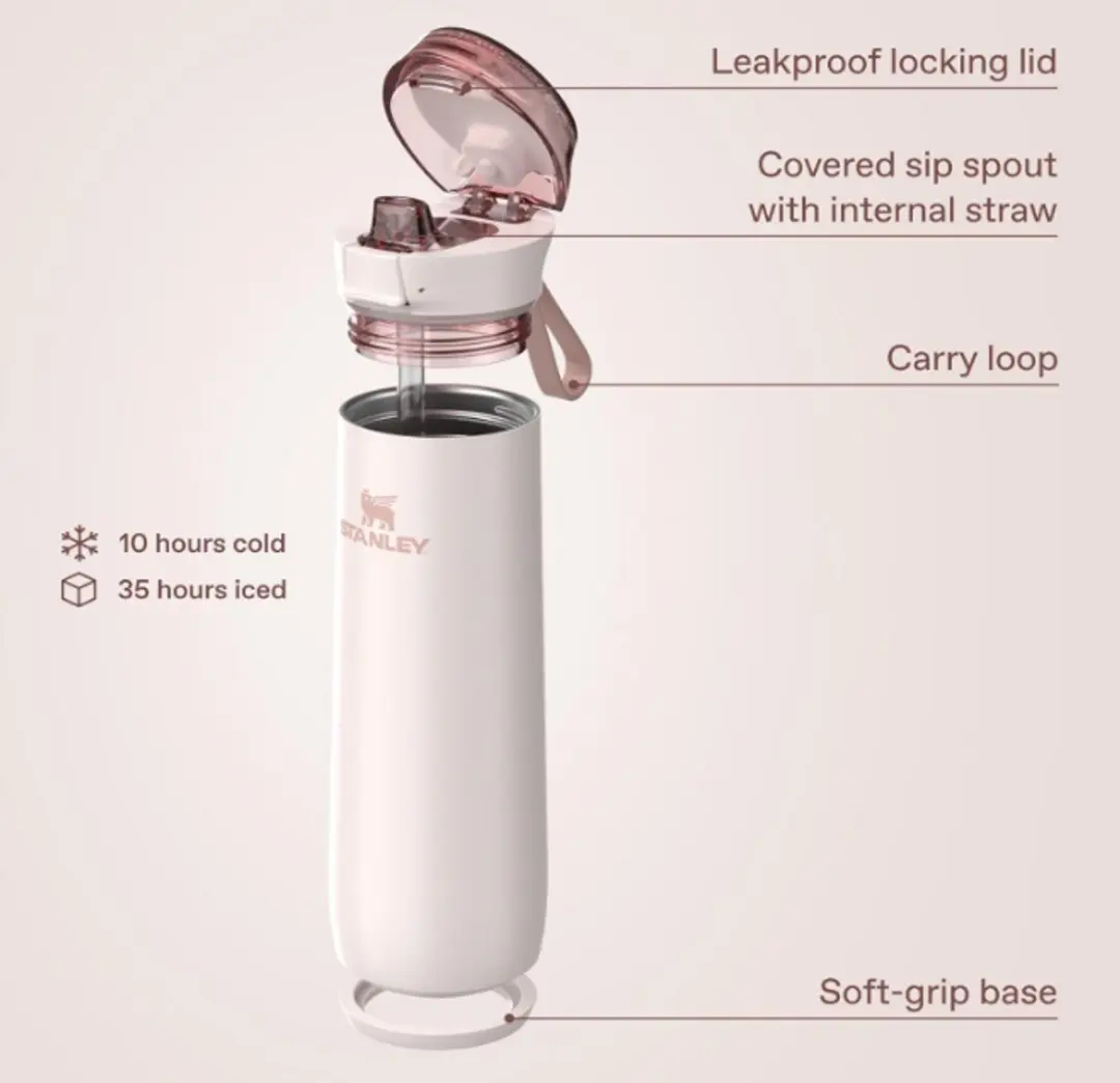 Stanley Flowstate Spring Bottle 0.59L - Rose Quartz