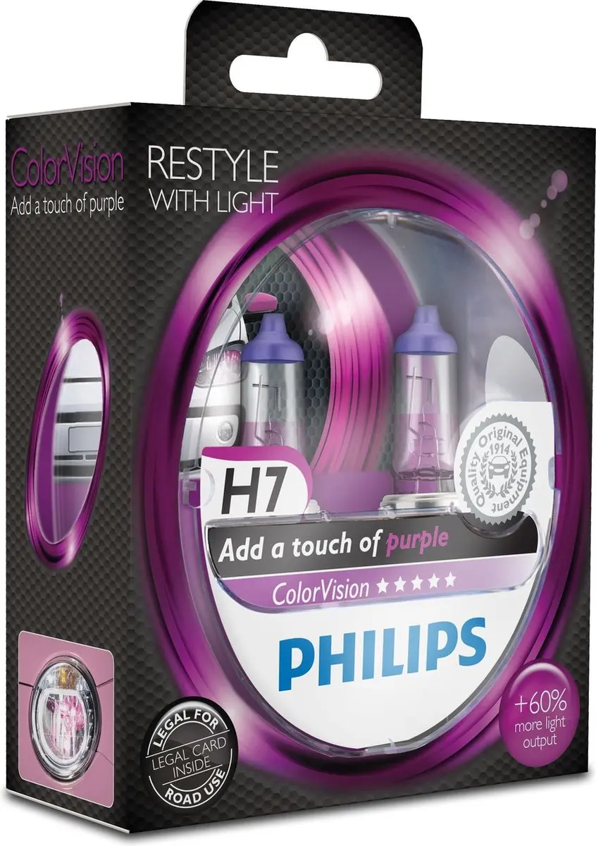 Philips ColorVision H7 Paars 12V