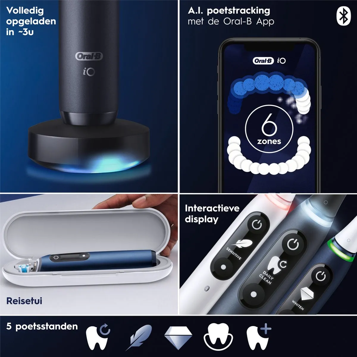 Oral-B iO 7N Elektrische Tandenborstel - Blauw