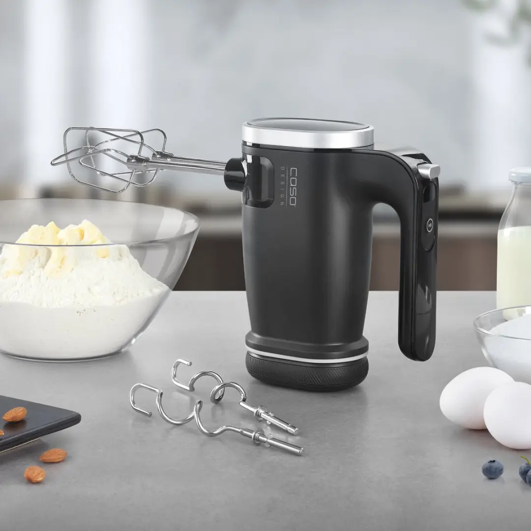 Caso Click & Mix 3630 Draadloze Handmixer 300W - 8 Snelheden - Zilver