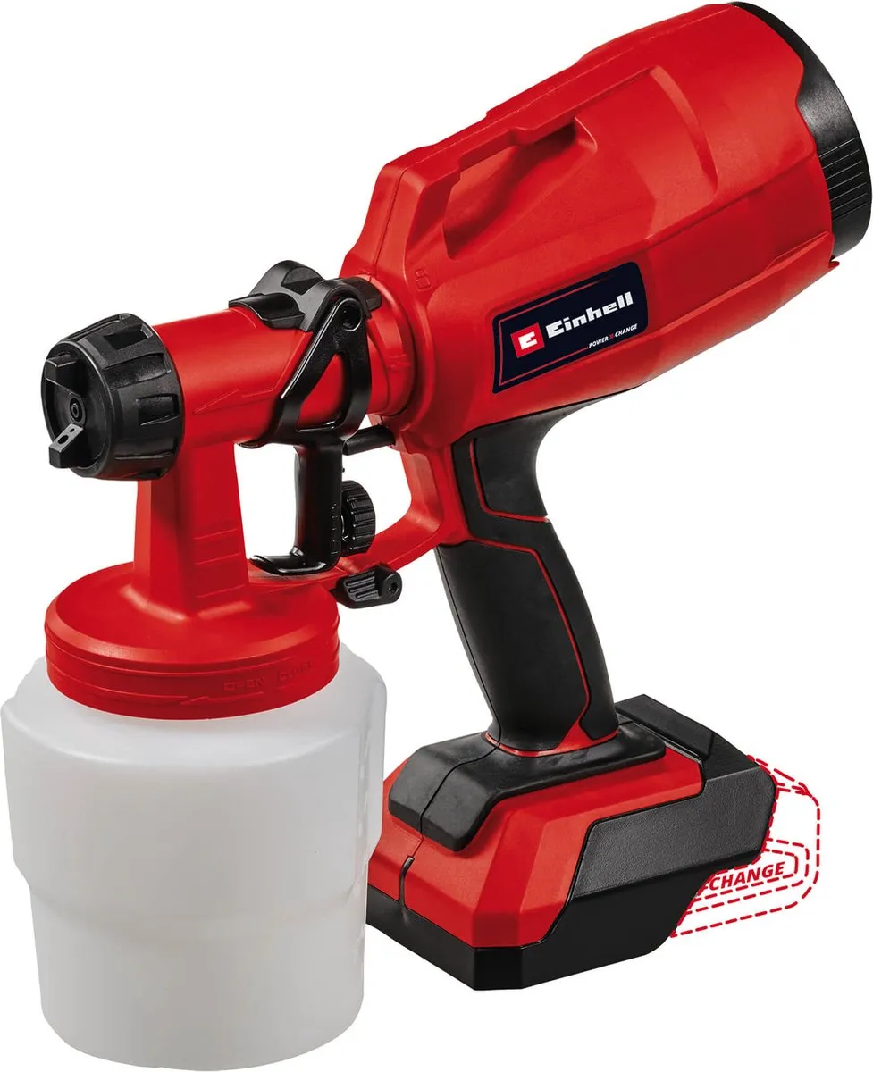 Einhell Accu Verfspuit TC-SY 18/60 Li Solo - 800ml - Rood/Zwart
