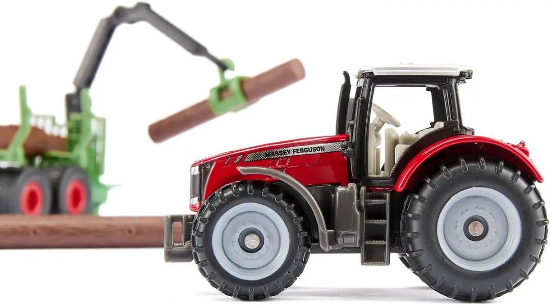 SIKU 1134 Massey Ferguson met Bosaanhanger - Metaal/Kunststof