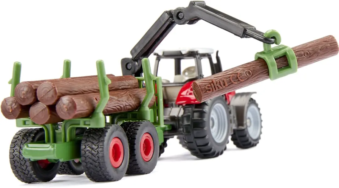 SIKU 1134 Massey Ferguson met Bosaanhanger - Metaal/Kunststof