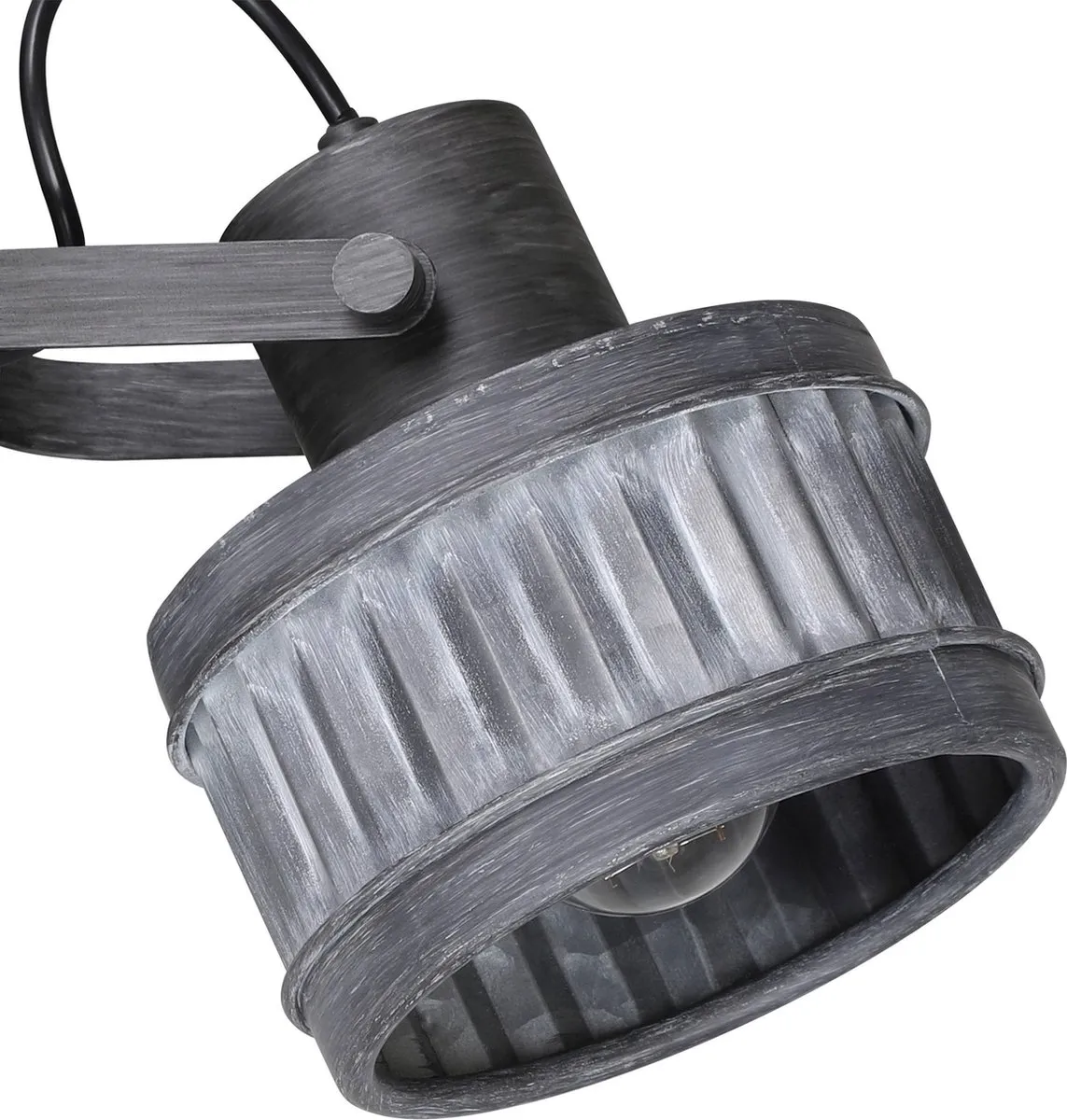 Eglo Turrock Plafondlamp E27 - Ø20cm - Zwart/Grijs