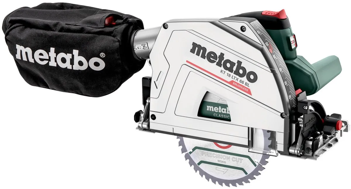 Metabo KT 18 LTX 66 BL 18V Li-ion accu invalcirkelzaag body in MetaBox - 165 x 20mm