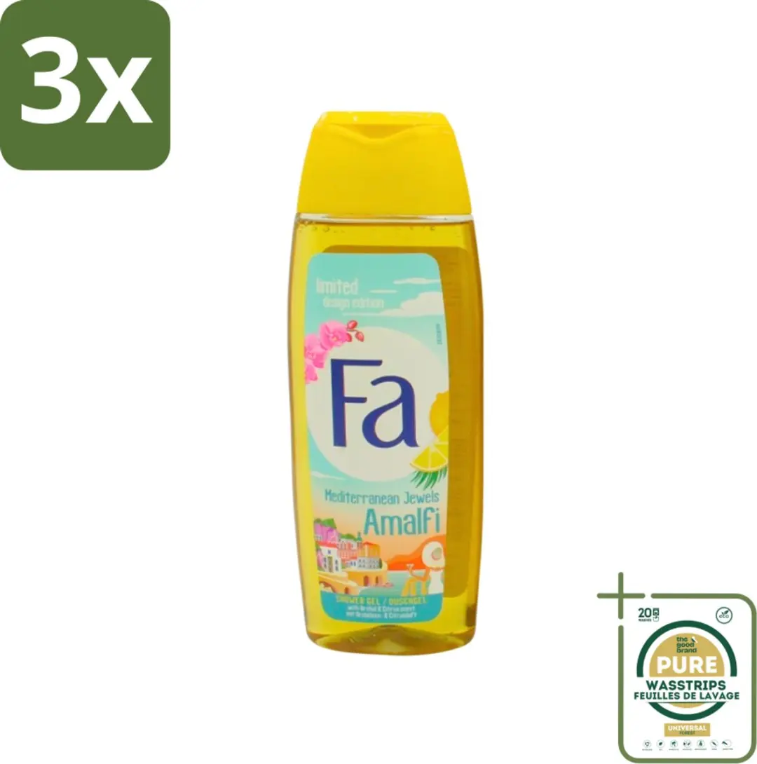 Fa Mediterranean Jewels Amalfi Douchegel 750ml - 3 Stuks