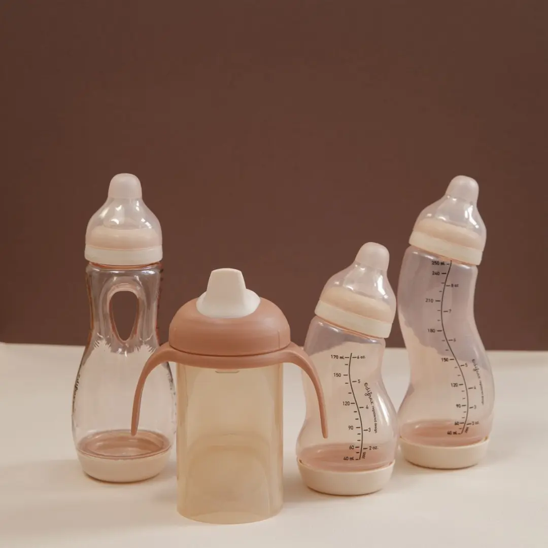 Difrax Babyfles Natural S-fles 250ml - Anti-Colic - Lichtroze - 2 Stuks