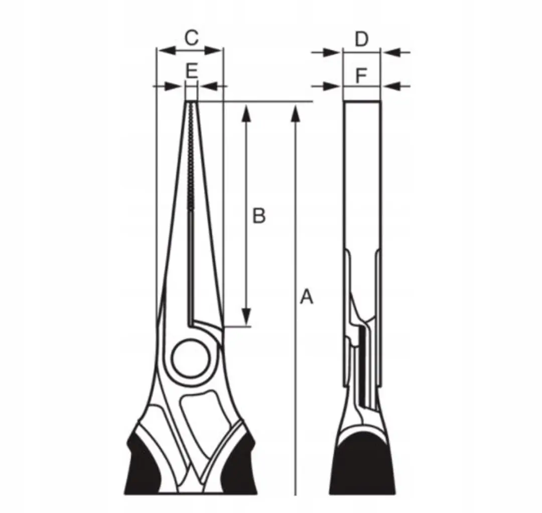 Bahco VDE Platte Tang 160mm - Geïsoleerd