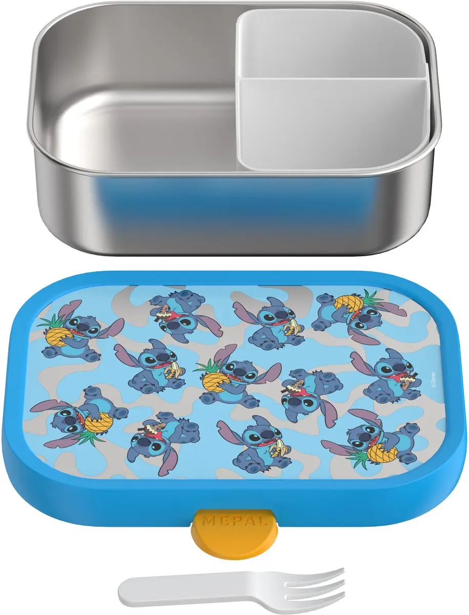 Mepal Campus RVS Lunchbox 750ml - 3 Vakken - Stitch