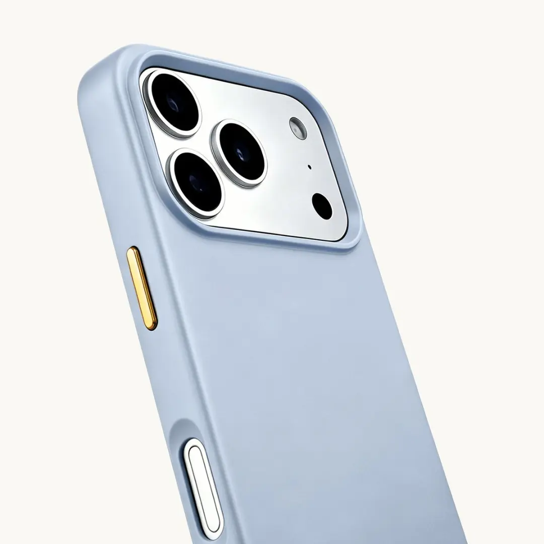 Selencia Hoesje iPhone 17 Pro Rivièra - MagSafe - Powder Blue