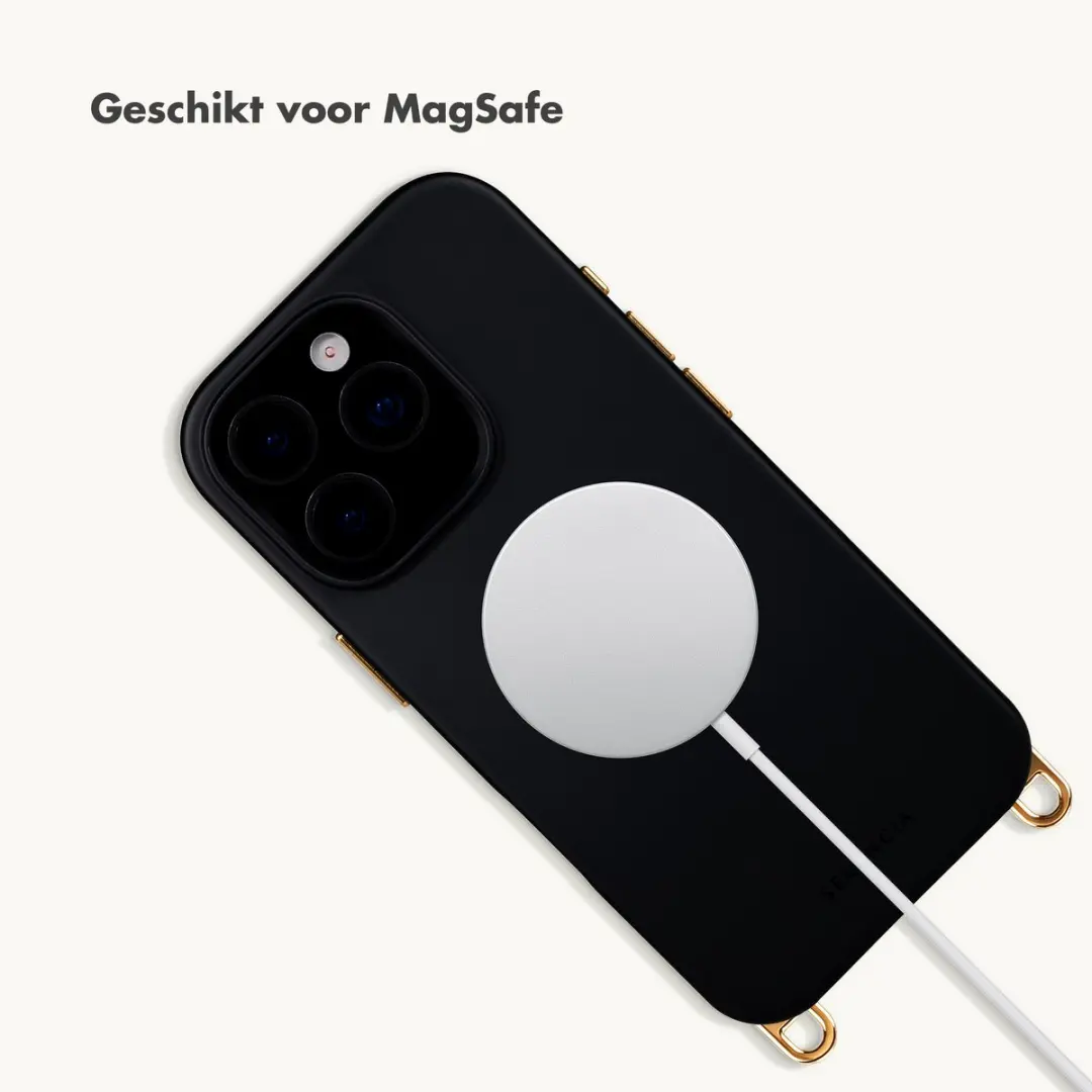 Selencia Hoesje iPhone 15 Pro Rivièra Velvet Black - MagSafe - afbeelding 6 van 6