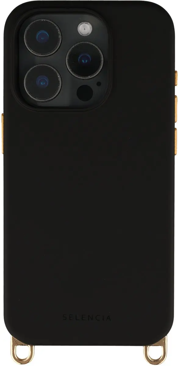 Selencia Hoesje iPhone 15 Pro Rivièra Velvet Black