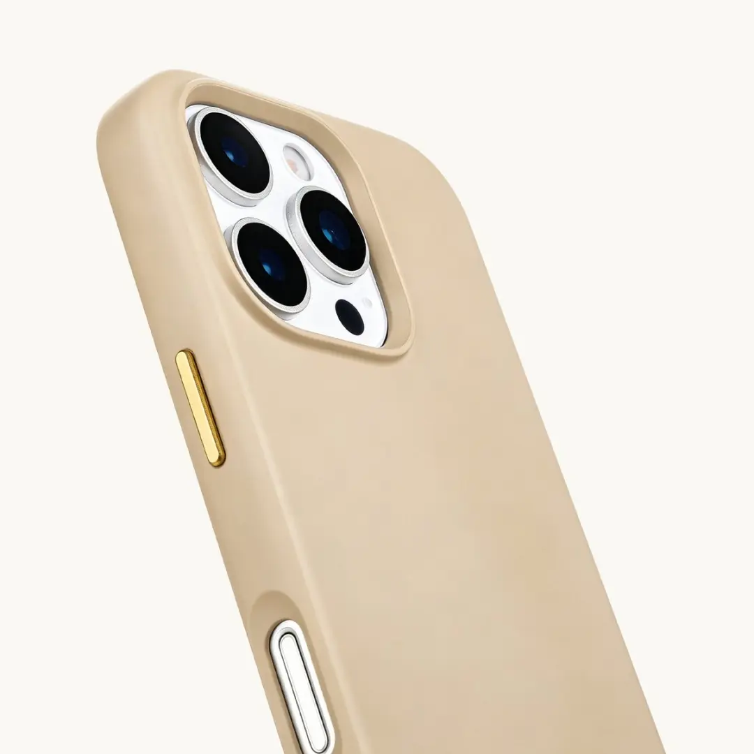 Selencia Hoesje iPhone 16 Pro Rivièra MagSafe - Beige