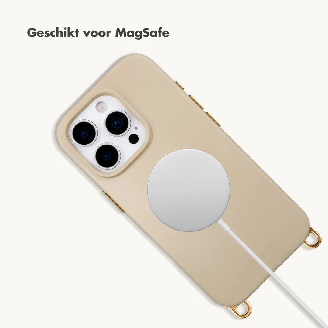 Selencia Hoesje iPhone 16 Pro Rivièra MagSafe - Beige - afbeelding 6 van 6