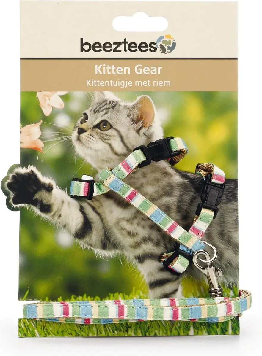 Beeztees Joy Kittentuig - Groen - 15-33 cm