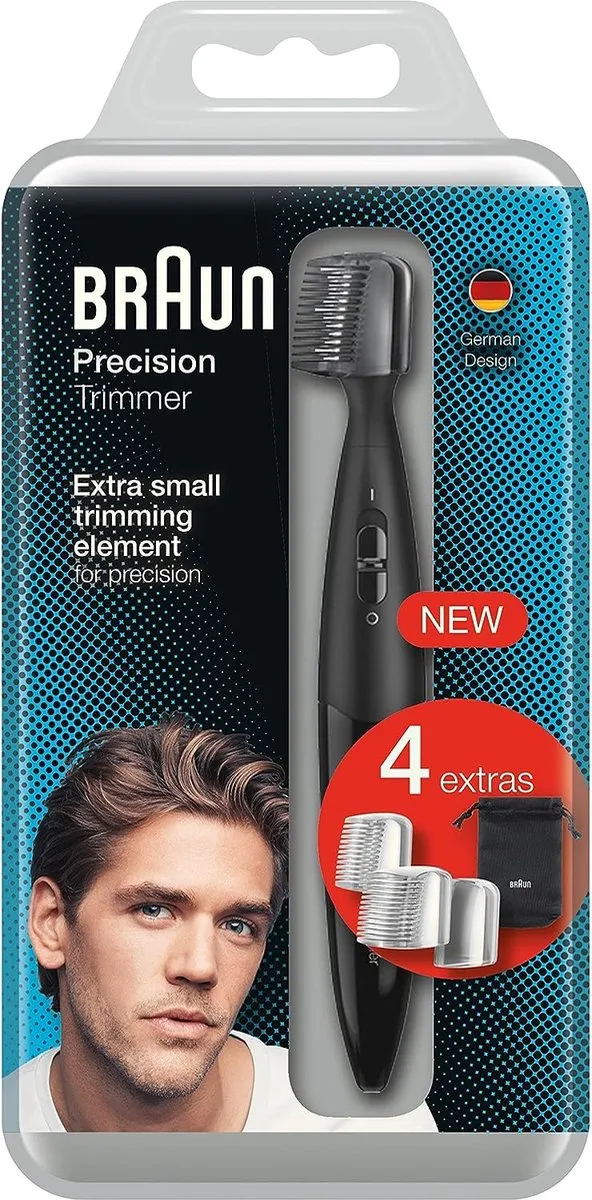 Braun PT1000 Precisietrimmer - 4 Accessoires - Zwart