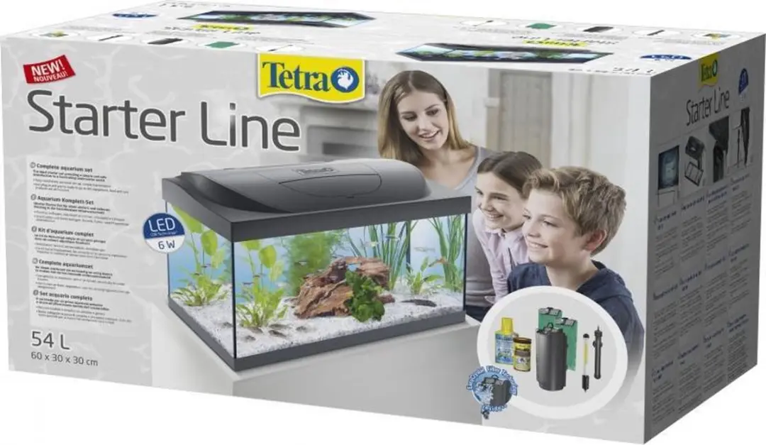 Tetra Starter Line Aquarium 54L - Incl. Filter & Verwarming - Zwart