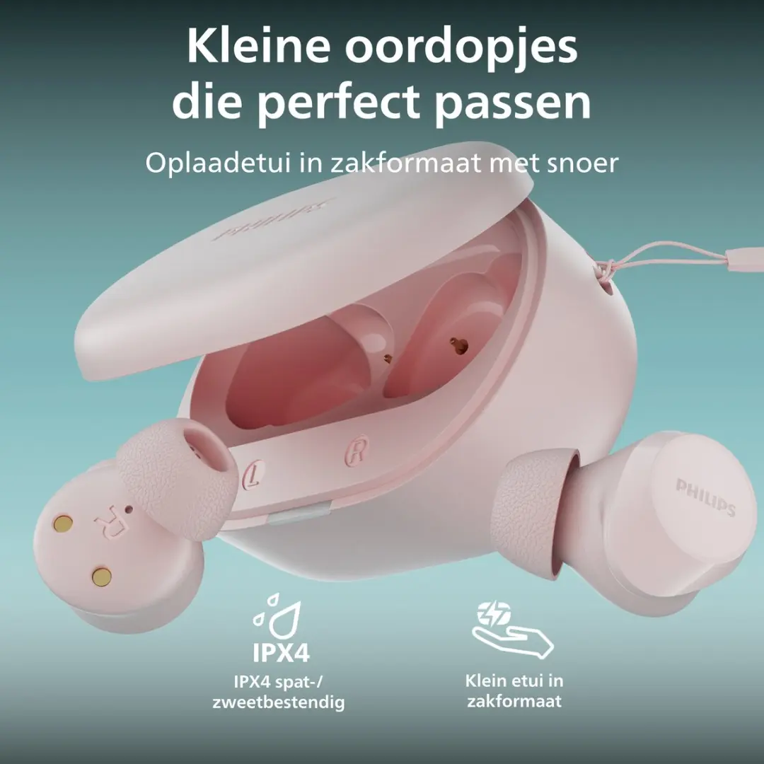 Philips TAT1300 True Wireless Oordopjes - Roze