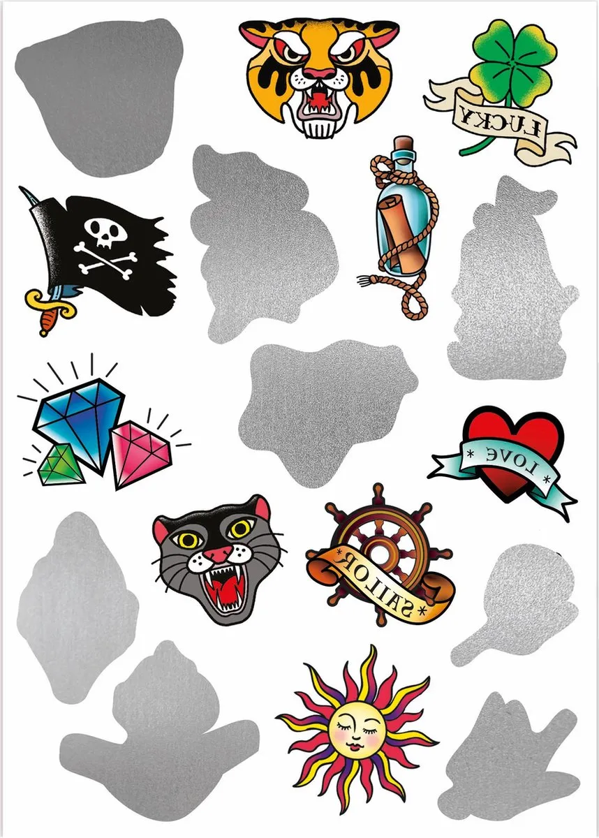 Clementoni Crazy Chic Mystery Tattoo - Tijdelijke Tatoeages - 1ml - Meerkleurig - afbeelding 6 van 6