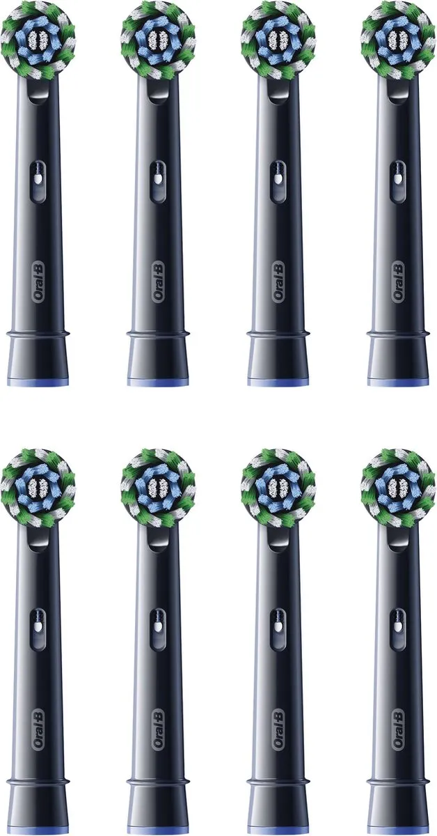 Oral-B Cross Action Pro Opzetborstels 8 Stuks - Zwart
