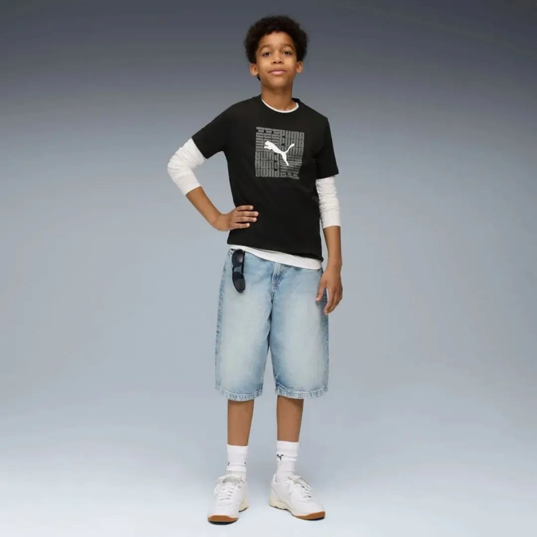 PUMA Graphic Box Tee Kinder T-shirt 164 - Zwart
